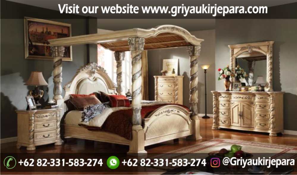 gambar kamar set modern dan klasik ukiran Jepara griya ukir jepara 24 - Tempat Tidur Kanopi Mewah